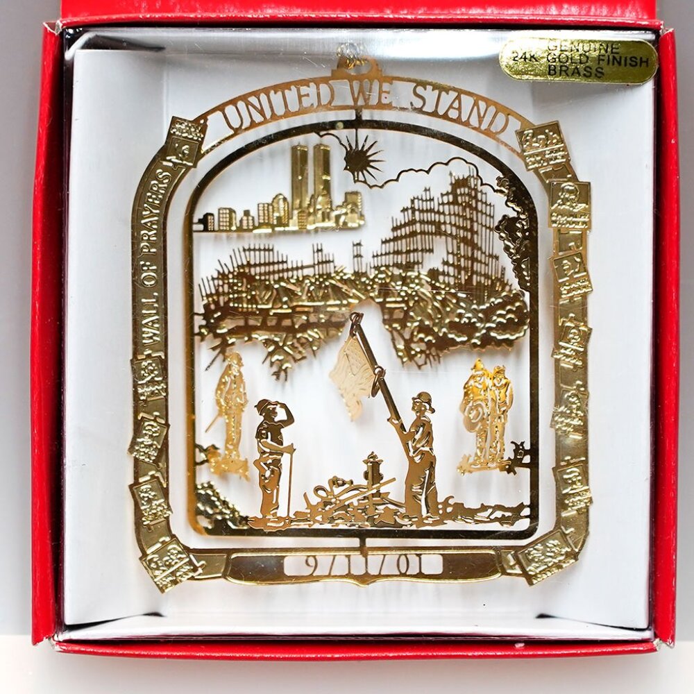 United We Stand 24K Gold Plated Ornament.